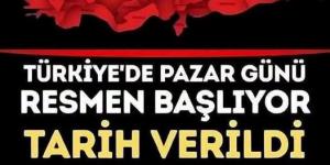 Pazar günü geliyor…Hazırlıklı olunuz..