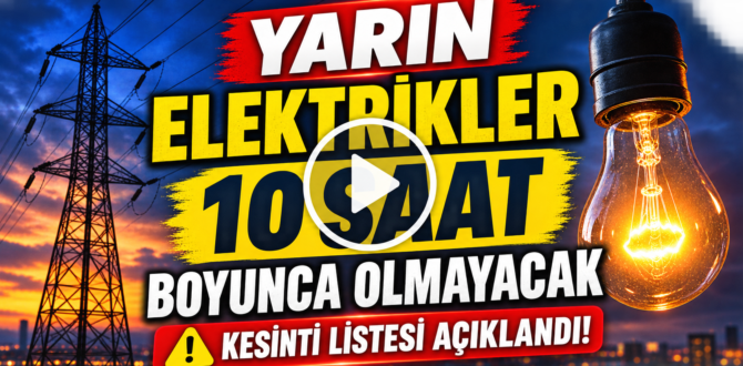 Uzun Süreli Kesinti yapılacak İlçeleri ve Saatleri